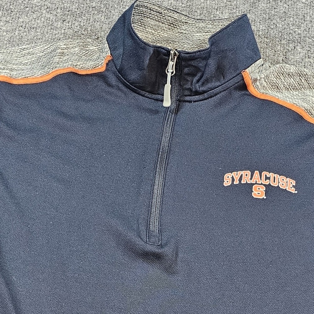 Champion Syracuse University NCAA Men's Large Navy Blue 1/4 Zip Pullover